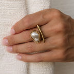 Clarté Élise Ring – Or ajustable