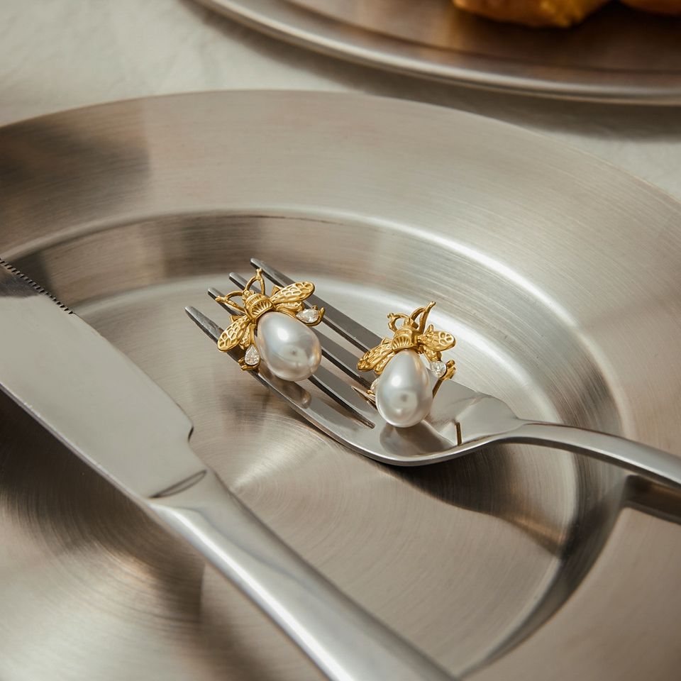 Abeille Earrings — Gold — lifestyle