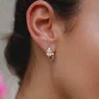 Valse Earrings — Gold — detail on model